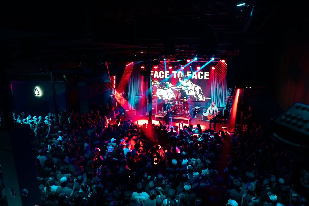 Crowd at a show seen from the balcony